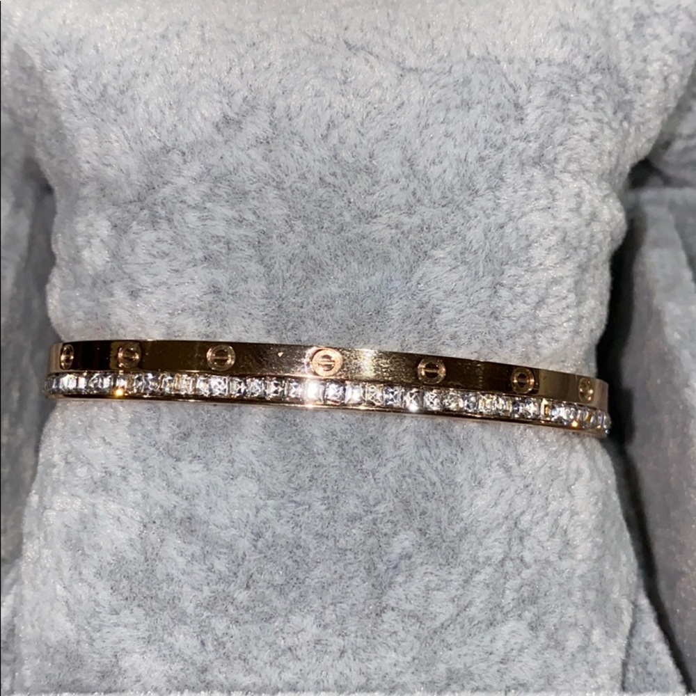 Love diamond stainless steel bracelet NEW